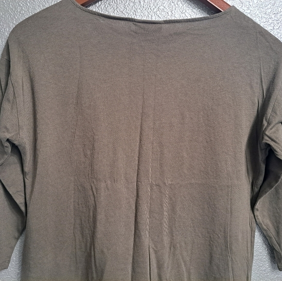 J. Jill Embroidered Olive Green Shirt  Size XS - Picture 9 of 10